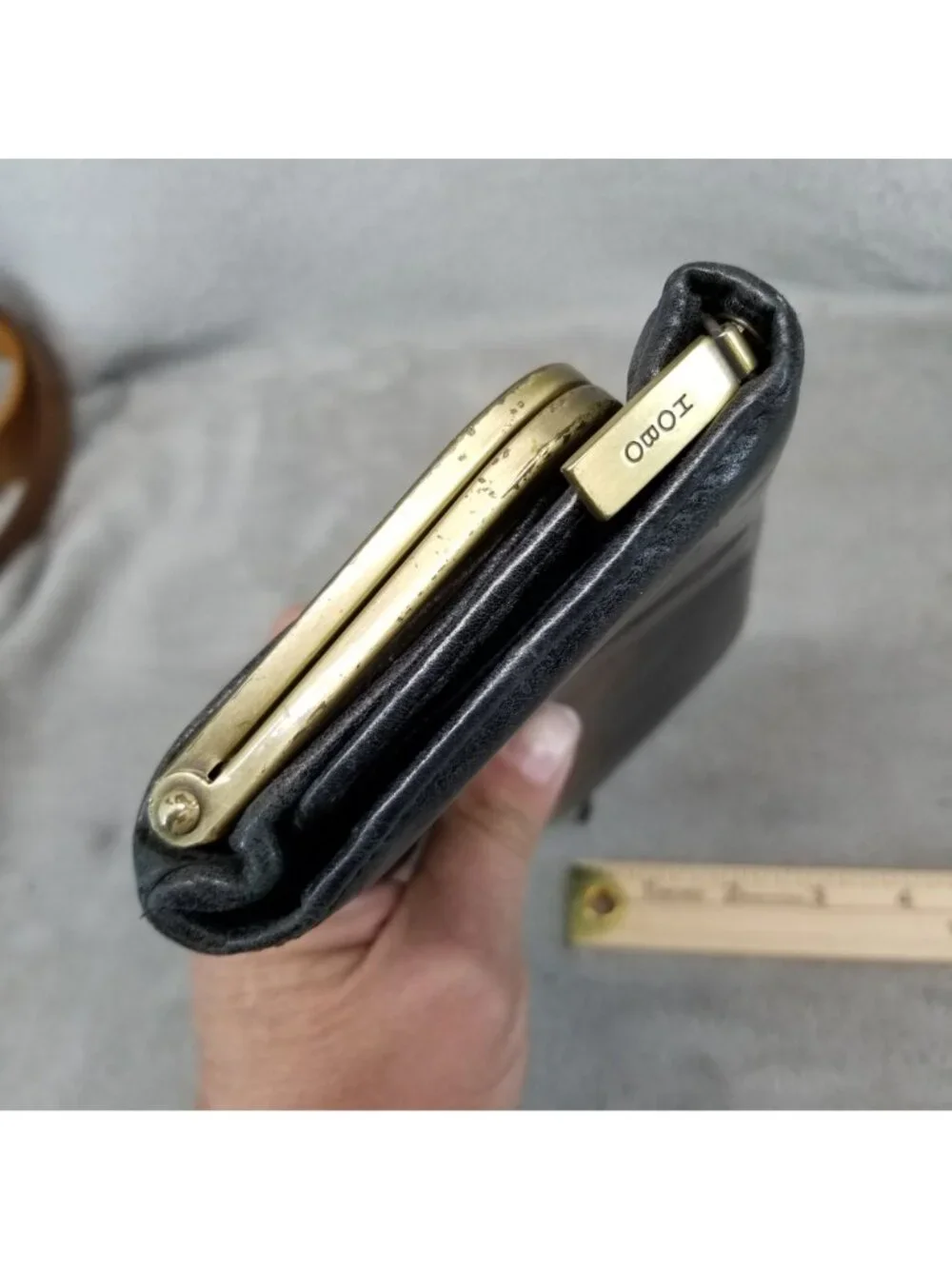 HOBO Wallet Womens 8x4 Black Leather Clutch *Read*